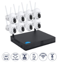 Alternative view of GloboStar® 86040 Ασύρματο Καταγραφικό με 8 x Camera 2MP 1080P WiFi  360° Μοιρών - Αδιάβροχο IP66 - Νυχτερινή Όραση με LED IR - Διπλή Κατέυθυνση Ομιλίας - Ανιχνευτή Κίνησης - Νυχτερινή Λήψη - Λευκό