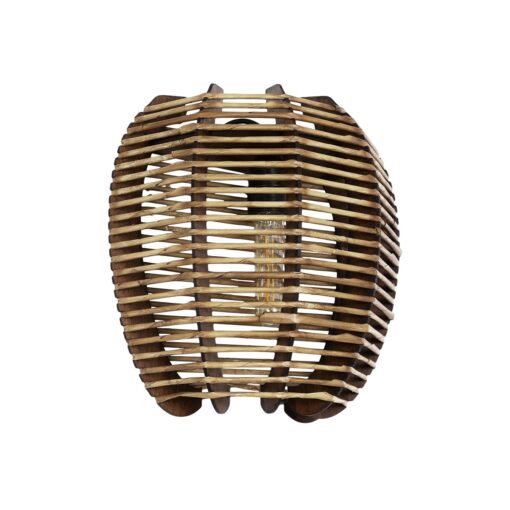 GLOBOSTAR® BOND 205-0050 Boho Φωτιστικό Τοίχου – Απλίκα με Ντουί 1 x E27 AC 220-240V IP20 – Μπεζ – M35 x Π18 x Υ32cm