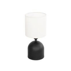 Alternative view of GLOBOSTAR® LOREN 204-0138 Μοντέρνο Επιτραπέζιο Φωτιστικό Πορτατίφ με Ντουί 1 x E14 AC 220-240V IP20 - Μαύρο & Εκρού - Μ15,5 x Π15,5 x Υ33cm