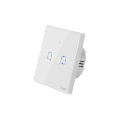 Alternative view of GloboStar® 80131  SONOFF T2EU2C-RF - 433MHz Wireless Smart Wall Touch Button Switch AC 100-240V Max 4A (2A/Way) 2 Way - RF Series