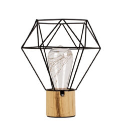 Alternative view of GLOBOSTAR® ANTLER 01441 Μοντέρνο Επιτραπέζιο Φωτιστικό LED 2.2W 154lm 360° DC 5V IP20 Θερμό Λευκό 2700K - DIODE - Μαύρο & Μπεζ - Μ19 x Π19 x Υ23cm - 2 Χρόνια Εγγύηση