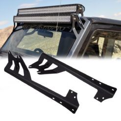 Alternative view of GloboStar® 85558 ΣΕΤ 2 Βάσεις Στήριξης για 2 Μπάρες LED για JEEP WRANGLER JK Μοντέλο από 2007 έως 2018