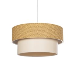 Alternative view of GLOBOSTAR® LIVA 203-0174 Μοντέρνο Κρεμαστό Φωτιστικό Οροφής με Ντουί 1 x E27 AC 220-240V IP20 - Μπεζ - Μ38 x Π38 x Υ30cm