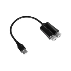 Alternative view of GloboStar® 81845-DUAL Διακοσμητικό Φωτιστικό Ειδικών Φωτορυθμικών Εφέ PARTY Disco LASER DC 5V με Καλώδιο Τροφοδοσίας USB Κόκκινο IP20 Μ3.5 x Π3.5 x Υ21.5cm