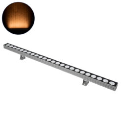 Alternative view of GLOBOSTAR® WASHERJAVIA 90554 Μπάρα Φωτισμού Wall Washer LED 48W 5040lm 5° DC 24V Αδιάβροχο IP67 Ultra Θερμό Λευκό 2200K Dimmable - Bridgelux SMD Chip - Γκρι Ανθρακί - Μ100 x Π5.2 x Υ3.6cm - 3 Χρόνια Εγγύηση