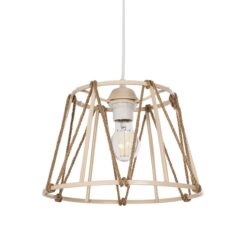Alternative view of GLOBOSTAR® JUTE 203-0092 Μοντέρνο Κρεμαστό Φωτιστικό Οροφής με Ντουί 1 x E27 AC 220-240V IP20 - Μπεζ - Μ30 x Π30 x Υ23cm