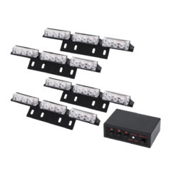 Alternative view of GloboStar® 85015 PRO Series ΣΕΤ 4 x Μπάρες Σήμανσης Οχήματος Οδικής Βοήθειας για Αυτοκίνητα & Φορτηγά 3 Προγραμμάτων Φωτισμού STROBE LED HIGH POWER 36W DC 10-30V Αδιάβροχο IP65 Πορτοκαλί Μ18 x Π4.5 x Υ3cm - 2 Χρόνια Εγγύηση