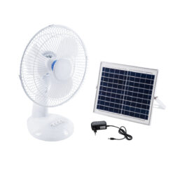 Alternative view of GloboStar® SOLARI-FAN 85354 Solar Fan Αυτόνομος Ηλιακός Επιτραπέζιος Ανεμιστήρας 25W 2 Λειτουργιών Ρεύματος με AC 220-240V ή με Φωτοβολταϊκό Panel 9V 12W & Επαναφορτιζόμενη Μπαταρία Li-ion 7.4V 4400mAh - 3 Ταχύτητες - IP20 - Μ24 x Π36 x Υ49cm - Λευκό - 2 Years Warranty