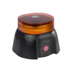 Alternative view of GloboStar® 85359 PRO Series Επαναφορτιζόμενος Φάρος Σήμανσης Οχήματος Security - Ασφαλείας για Αυτοκίνητα & Φορτηγά 10 Προγραμμάτων Φωτισμού STROBE LED 48W DC 10-30V Αδιάβροχος IP65 Πορτοκαλί