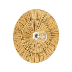 Alternative view of GLOBOSTAR® COLOMBO 02284 Boho Φωτιστικό Τοίχου - Απλίκα με Ντουί 1 x E27 AC 220-240V IP20 - Μπεζ - Μ40 x Π40 x Υ9cm