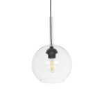 GLOBOSTAR® BALU 206-0038 Μοντέρνο Κρεμαστό Φωτιστικό Οροφής με Ντουί 1 x E27 AC 220-240V IP20 – Διάφανο – Μ20 x Π20 x Υ18cm