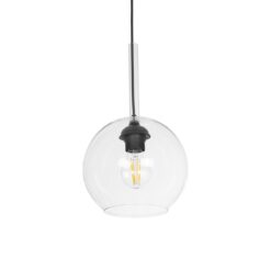 GLOBOSTAR® BALU 206-0038 Μοντέρνο Κρεμαστό Φωτιστικό Οροφής με Ντουί 1 x E27 AC 220-240V IP20 – Διάφανο – Μ20 x Π20 x Υ18cm