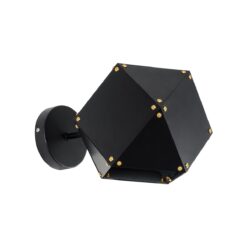 Alternative view of GLOBOSTAR® WELLES 00794 Μοντέρνο Φωτιστικό Τοίχου - Απλίκα με Ντουί 1 x E14 AC 220-240V IP20 - Μαύρο - Μ17 x Π28 x Υ17cm