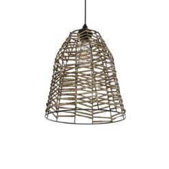 Alternative view of GLOBOSTAR® NETZ 205-0026 Boho Κρεμαστό Φωτιστικό Οροφής με Ντουί 1 x E27 AC 220-240V IP20 - Μπεζ - M30 x Π30 x Υ38cm
