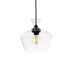 GLOBOSTAR® BALU 206-0039 Μοντέρνο Κρεμαστό Φωτιστικό Οροφής με Ντουί 1 x E27 AC 220-240V IP20 – Διάφανο – Μ22 x Π22 x Υ22cm