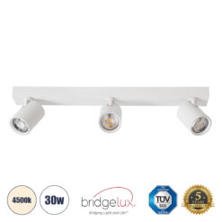 Alternative view of GLOBOSTAR® LEONARDO 60349 Μοντέρνο Φωτιστικό Οροφής LED 30W 3600lm 60° AC 220-240V IP20 Φυσικό Λευκό 4500K - Bridgelux COB - Λευκό - Μ52 x Π7 x Υ11.8cm - 5 Χρόνια Εγγύηση
