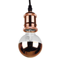Alternative view of GLOBOSTAR® SUSPENS 90012 Μοντέρνο Κρεμαστό Φωτιστικό Οροφής με Ντουί 1 x E27 AC 220-240V IP20 - Μαύρο & Χάλκινο - Μ10 x Π10 x Υ88cm