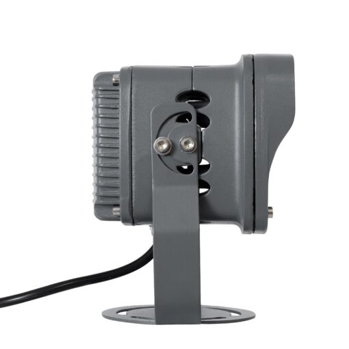 GLOBOSTAR® FLOODXENA 90125 Προβολέας Σποτ Wall Washer LED 12W 1020lm 10° AC 220-240V Αδιάβροχο IP65 Φούξια – Bridgelux SMD Chip – Γκρι Ανθρακί – Μ13.5 x Π11 x Υ15cm – 3 Χρόνια Εγγύηση