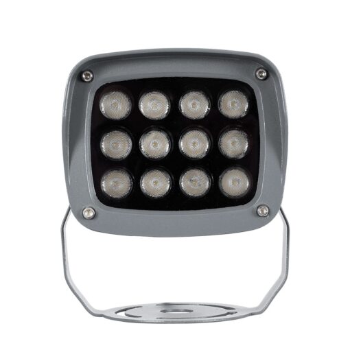 GLOBOSTAR® FLOODXENA 90125 Προβολέας Σποτ Wall Washer LED 12W 1020lm 10° AC 220-240V Αδιάβροχο IP65 Φούξια – Bridgelux SMD Chip – Γκρι Ανθρακί – Μ13.5 x Π11 x Υ15cm – 3 Χρόνια Εγγύηση