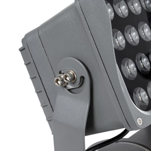 GLOBOSTAR® FLOODXENA 90129 Προβολέας Σποτ Wall Washer LED 24W 2760lm 10° AC 220-240V Αδιάβροχο IP65 Φυσικό Λευκό 4500K – Bridgelux SMD Chip – Γκρι Ανθρακί – Μ18 x Π13.5 x Υ18cm – 3 Χρόνια Εγγύηση
