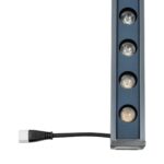 GLOBOSTAR® WASHERMARGO 90150 Μπάρα Φωτισμού Wall Washer LED 24W 2520lm 30° DC 24V Αδιάβροχο IP66 Ultra Θερμό Λευκό 2200K Dimmable – Bridgelux SMD Chip – Γκρι Ανθρακί – Μ100 x Π4 x Υ5cm – 3 Χρόνια Εγγύηση