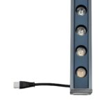 GLOBOSTAR® WASHERMARGO 90151 Μπάρα Φωτισμού Wall Washer LED 24W 2640lm 30° DC 24V Αδιάβροχο IP66 Θερμό Λευκό 2700K Dimmable – Bridgelux SMD Chip – Γκρι Ανθρακί – Μ100 x Π4 x Υ5cm – 3 Χρόνια Εγγύηση