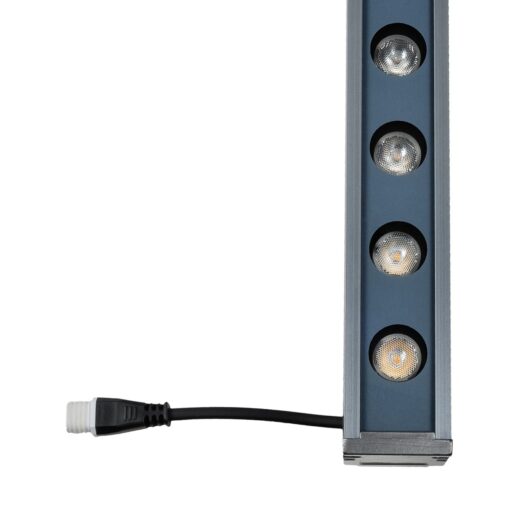 GLOBOSTAR® WASHERMARGO 90151 Μπάρα Φωτισμού Wall Washer LED 24W 2640lm 30° DC 24V Αδιάβροχο IP66 Θερμό Λευκό 2700K Dimmable – Bridgelux SMD Chip – Γκρι Ανθρακί – Μ100 x Π4 x Υ5cm – 3 Χρόνια Εγγύηση