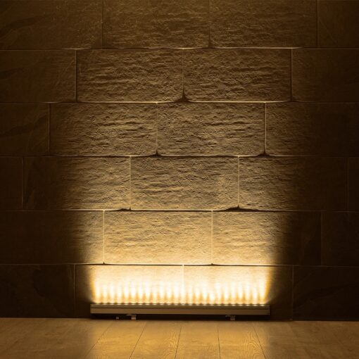 GLOBOSTAR® WASHERMARGO 90151 Μπάρα Φωτισμού Wall Washer LED 24W 2640lm 30° DC 24V Αδιάβροχο IP66 Θερμό Λευκό 2700K Dimmable – Bridgelux SMD Chip – Γκρι Ανθρακί – Μ100 x Π4 x Υ5cm – 3 Χρόνια Εγγύηση