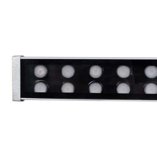 GLOBOSTAR® WASHERMOZA 90158 Μπάρα Φωτισμού Wall Washer LED 48W 5200lm 10-30° DC 24V Αδιάβροχο IP66 Θερμό Λευκό 2700K Dimmable – Bridgelux SMD Chip – Γκρι Ανθρακί – Μ100 x Π8 x Υ12cm – 3 Χρόνια Εγγύηση