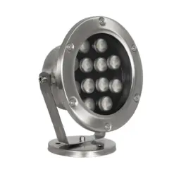 GLOBOSTAR® UNDERWATER-DENIS 90429 Υποβρύχιος Προβολέας Σποτ για Σιντριβάνια/Πισίνες LED 12W 1080lm 30° DC 24V Αδιάβροχο IP68 Θερμό Λευκό 2700K Dimmable - Ανοξείδωτο Ατσάλι 304 - Μ14.5 x Π7 x Υ17cm - 3 Χρόνια Εγγύηση
