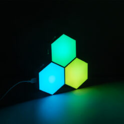 Alternative view of GloboStar® DIGIOCTA 90447 Σετ 3 Ψηφιακων LED RGB Φωτιστικών Κυψελών με Ψηφιακό Controller με WiFi Smart APP & Ασύρματο Χειριστήριο RF 2.4Ghz - LED SMD 5050 4.5W/Σετ 42PIXEL/Σετ 360lm/Σετ 120° DC 5V με USB 2.0 IP20 Πολύχρωμο RGB - Dimmable - Μ10.5 x Π10.5 x Υ3cm Ανά Κυψέλη - 2 Χρόνια Εγγύηση