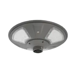 GLOBOSTAR® PARK 90500 Φωτιστικό Κεφαλής Post Top Πλατείας/Πάρκου LED 20W 900lm 120° με Ενσωματωμένο Φωτοβολταϊκό Panel 6V 20W & Επαναφορτιζόμενη Μπαταρία Li-ion 3.2V 25000mAh με Αισθητήρα Ημέρας-Νύχτας Αδιάβροχο IP65 Ψυχρό Λευκό 6000K - Γκρι Ανθρακί - Μ50 x Π50 x Υ19cm - 2 Χρόνια Εγγύηση