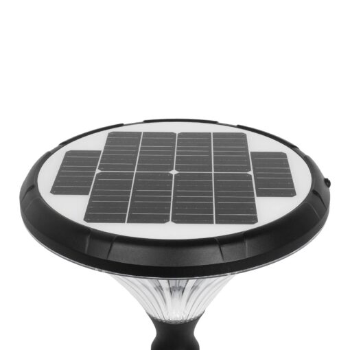 GLOBOSTAR® SQUARE 90503 Φωτιστικό Κεφαλής Post Top Πλατείας/Πάρκου/Κήπου LED 40W 1600lm 120° DC 5V με Ενσωματωμένο Φωτοβολταϊκό Panel 5V 25W & Επαναφορτιζόμενη Μπαταρία Li-ion 3.2V 30000mAh με Αισθητήρα Κίνησης-Ημέρας-Νύχτας Αδιάβροχο IP65 Θερμό Λευκό 2700K – Sanan SMD Chip – Γκρι Ανθρακί Ματ – Μ54 x Π54 x Υ48.5cm – 2 Χρόνια Εγγύηση