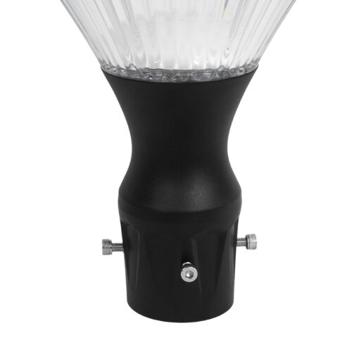 GLOBOSTAR® SQUARE 90503 Φωτιστικό Κεφαλής Post Top Πλατείας/Πάρκου/Κήπου LED 40W 1600lm 120° DC 5V με Ενσωματωμένο Φωτοβολταϊκό Panel 5V 25W & Επαναφορτιζόμενη Μπαταρία Li-ion 3.2V 30000mAh με Αισθητήρα Κίνησης-Ημέρας-Νύχτας Αδιάβροχο IP65 Θερμό Λευκό 2700K – Sanan SMD Chip – Γκρι Ανθρακί Ματ – Μ54 x Π54 x Υ48.5cm – 2 Χρόνια Εγγύηση