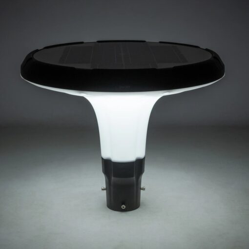 Globostar® SQUARE 90504 Φωτιστικό Κεφαλής Post Top Πλατείας/Πάρκου/Κήπου LED 25W 1000lm με Ανιχνευτή Κίνησης και Αισθητήρα Νυχτός IP65 Ψυχρό Λευκό 6000K – 2 Χρόνια Εγγύηση