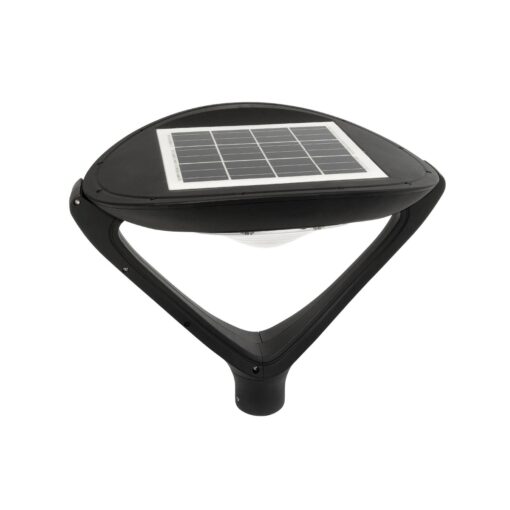 GLOBOSTAR® SQUARE 90507 Φωτιστικό Στύλου/Κολώνας Πλατείας/Πάρκου/Κήπου με Ασύρματο Χειριστήριο LED 20W 800lm 120° Ενσωματωμένο Φωτοβολταϊκό Panel 6V 20W & Επαναφορτιζόμενη Μπαταρία Li-ion 3.2V 20000mAh με Αισθητήρα Κίνησης-Ημέρας-Νύχτας Αδιάβροχο IP65 Θερμό Λευκό 2700K – Μαύρο- Μ60 x Π47 x Υ48cm – 2 Χρόνια Εγγύηση
