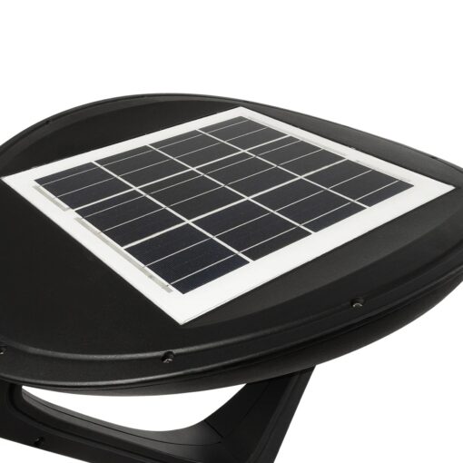 GLOBOSTAR® SQUARE 90507 Φωτιστικό Στύλου/Κολώνας Πλατείας/Πάρκου/Κήπου με Ασύρματο Χειριστήριο LED 20W 800lm 120° Ενσωματωμένο Φωτοβολταϊκό Panel 6V 20W & Επαναφορτιζόμενη Μπαταρία Li-ion 3.2V 20000mAh με Αισθητήρα Κίνησης-Ημέρας-Νύχτας Αδιάβροχο IP65 Θερμό Λευκό 2700K – Μαύρο- Μ60 x Π47 x Υ48cm – 2 Χρόνια Εγγύηση