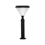 GLOBOSTAR® VEGGIE 90522 Φωτιστικό Κολωνάκι Κήπου LED 10W 500lm 120° με Ενσωματωμένο Φωτοβολταϊκό Panel 6V 2W & Επαναφορτιζόμενη Μπαταρία Li-ion 3.2V 6000mAh με Αισθητήρα Ημέρας-Νύχτας Αδιάβροχο IP65 Ψυχρό Λευκό 6000K – Sanan SMD Chip – Μαύρο – Μ26 x Π26 x Υ60cm – 2 Χρόνια Εγγύηση