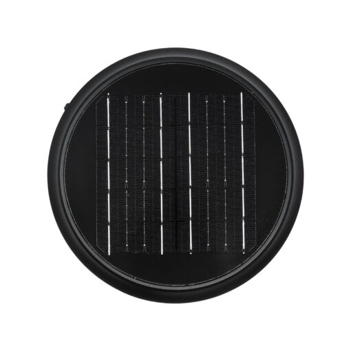 GLOBOSTAR® VEGGIE 90522 Φωτιστικό Κολωνάκι Κήπου LED 10W 500lm 120° με Ενσωματωμένο Φωτοβολταϊκό Panel 6V 2W & Επαναφορτιζόμενη Μπαταρία Li-ion 3.2V 6000mAh με Αισθητήρα Ημέρας-Νύχτας Αδιάβροχο IP65 Ψυχρό Λευκό 6000K – Sanan SMD Chip – Μαύρο – Μ26 x Π26 x Υ60cm – 2 Χρόνια Εγγύηση