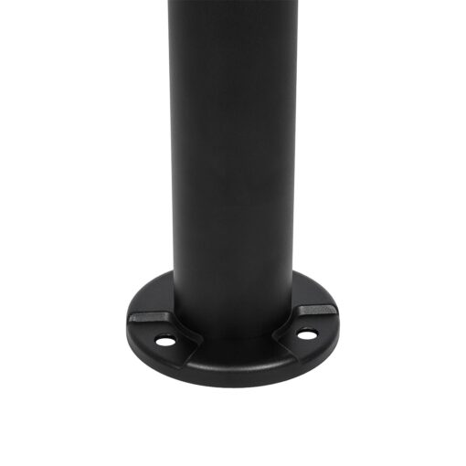 GLOBOSTAR® VEGGIE 90522 Φωτιστικό Κολωνάκι Κήπου LED 10W 500lm 120° με Ενσωματωμένο Φωτοβολταϊκό Panel 6V 2W & Επαναφορτιζόμενη Μπαταρία Li-ion 3.2V 6000mAh με Αισθητήρα Ημέρας-Νύχτας Αδιάβροχο IP65 Ψυχρό Λευκό 6000K – Sanan SMD Chip – Μαύρο – Μ26 x Π26 x Υ60cm – 2 Χρόνια Εγγύηση