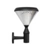 GLOBOSTAR® SOLARTIS 90527 Μοντέρνο Φωτιστικό Τοίχου – Απλίκα LED 10W 1000lm 180° με Ενσωματωμένο Φωτοβολταϊκό Panel 6V 5W & Επαναφορτιζόμενη Μπαταρία Li-ion 3.2V 6000mAh με Αισθητήρα Ημέρας-Νύχτας Αδιάβροχο IP65 Ψυχρό Λευκό 6000K – Sanan SMD Chip – Μαύρο – Μ26.5 x Π30 x Υ40cm – 2 Χρόνια Εγγύηση