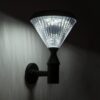 GLOBOSTAR® SOLARTIS 90527 Μοντέρνο Φωτιστικό Τοίχου – Απλίκα LED 10W 1000lm 180° με Ενσωματωμένο Φωτοβολταϊκό Panel 6V 5W & Επαναφορτιζόμενη Μπαταρία Li-ion 3.2V 6000mAh με Αισθητήρα Ημέρας-Νύχτας Αδιάβροχο IP65 Ψυχρό Λευκό 6000K – Sanan SMD Chip – Μαύρο – Μ26.5 x Π30 x Υ40cm – 2 Χρόνια Εγγύηση