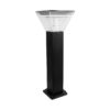 GLOBOSTAR® VEGGIE 90549 Φωτιστικό Κολωνάκι Κήπου με Ντουί 1 x E27 60° AC 220-240V Αδιάβροχο IP65 – Μαύρο – Μ20 x Π20 x Υ60cm – 2 Χρόνια Εγγύηση