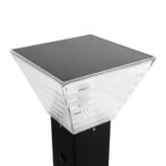 GLOBOSTAR® VEGGIE 90549 Φωτιστικό Κολωνάκι Κήπου με Ντουί 1 x E27 60° AC 220-240V Αδιάβροχο IP65 – Μαύρο – Μ20 x Π20 x Υ60cm – 2 Χρόνια Εγγύηση