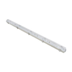 Alternative view of GLOBOSTAR® VIGAS 90612 Γραμμικό Βιομηχανικό Φωτιστικό Σκαφάκι Tri-Proof με Μεταλλικά Clips για 1 x Λάμπα T8 G13 120cm Τύπου Φθορίου LED Τροφοδοσίας Ενός Άκρου 120° AC 220-240V Αδιάβροχο IP65 - Γκρι με Διάφανο Κάλυμμα Πλαστικό PC - Μ126 x Π8 x Υ8.5cm