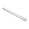 GLOBOSTAR® VIGAS 90613 Γραμμικό Βιομηχανικό Φωτιστικό Σκαφάκι Tri-Proof με Μεταλλικά Clips για 2 x Λάμπες T8 G13 120cm Τύπου Φθορίου LED Τροφοδοσίας Ενός Άκρου 120° AC 220-240V Αδιάβροχο IP65 – Γκρι με Διάφανο Κάλυμμα Πλαστικό PC – Μ126 x Π11.5 x Υ9cm