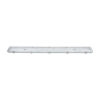 GLOBOSTAR® VIGAS 90613 Γραμμικό Βιομηχανικό Φωτιστικό Σκαφάκι Tri-Proof με Μεταλλικά Clips για 2 x Λάμπες T8 G13 120cm Τύπου Φθορίου LED Τροφοδοσίας Ενός Άκρου 120° AC 220-240V Αδιάβροχο IP65 – Γκρι με Διάφανο Κάλυμμα Πλαστικό PC – Μ126 x Π11.5 x Υ9cm