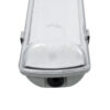GLOBOSTAR® VIGAS 90613 Γραμμικό Βιομηχανικό Φωτιστικό Σκαφάκι Tri-Proof με Μεταλλικά Clips για 2 x Λάμπες T8 G13 120cm Τύπου Φθορίου LED Τροφοδοσίας Ενός Άκρου 120° AC 220-240V Αδιάβροχο IP65 – Γκρι με Διάφανο Κάλυμμα Πλαστικό PC – Μ126 x Π11.5 x Υ9cm