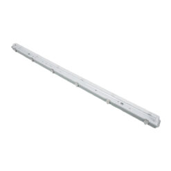 Alternative view of GLOBOSTAR® VIGAS 90614 Γραμμικό Βιομηχανικό Φωτιστικό Σκαφάκι Tri-Proof με Μεταλλικά Clips για 1 x Λάμπες T8 G13 150cm Τύπου Φθορίου LED Τροφοδοσίας Ενός Άκρου 120° AC 220-240V Αδιάβροχο IP65 - Γκρι με Διάφανο Κάλυμμα Πλαστικό PC - Μ156 x Π8 x Υ9cm
