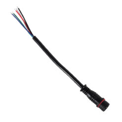 Alternative view of GLOBOSTAR® WWCONNECTOR 90705 5 Pin Σύνδεσμος Τροφοδοσίας για Wall Washers & Προβολείς με Είσοδο 5 x 0.25mm2 & Έξοδο 1 x Αρσενικό Βύσμα Αδιάβροχο IP65 - Μαύρο - Μ12.5 x Π1.6 x Υ1.6cm